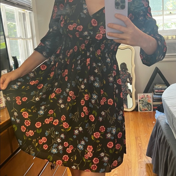 Kate Spade KSNY Meadow Smock Waist Dress sz XXS - Picture 2 of 4